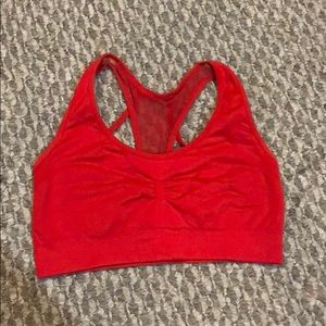 Red sports bra XS